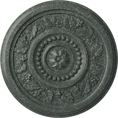 Ekena Millwork Marseille Ceiling Medallion (Fits Canopies up to 4 1/4"), 16 1/8"OD x 5/8"P, Athenian Green Crackle CM16MAAGC